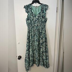 Loft midi dress with silver